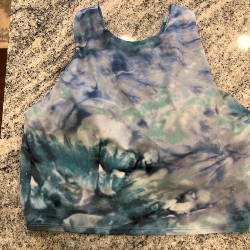 Athleta Blue Sleeveless Crop Tank Top